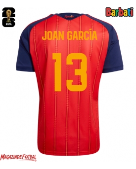 Spania Joan Garcia #13 Tricou Fotbal Replică Mondial 2026 Barbati Acasa Spania Joan Garcia #13 Tricou Fotbal Replică Mondial 2026 Barbati Acasa